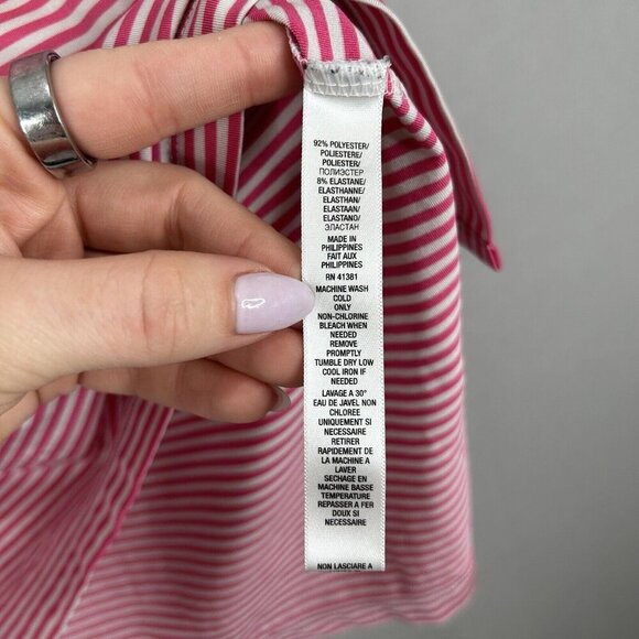 RLX Ralph Lauren Mens Polo Extra Large Pink Striped Golf Performance Classic Fit - Picture 11 of 12